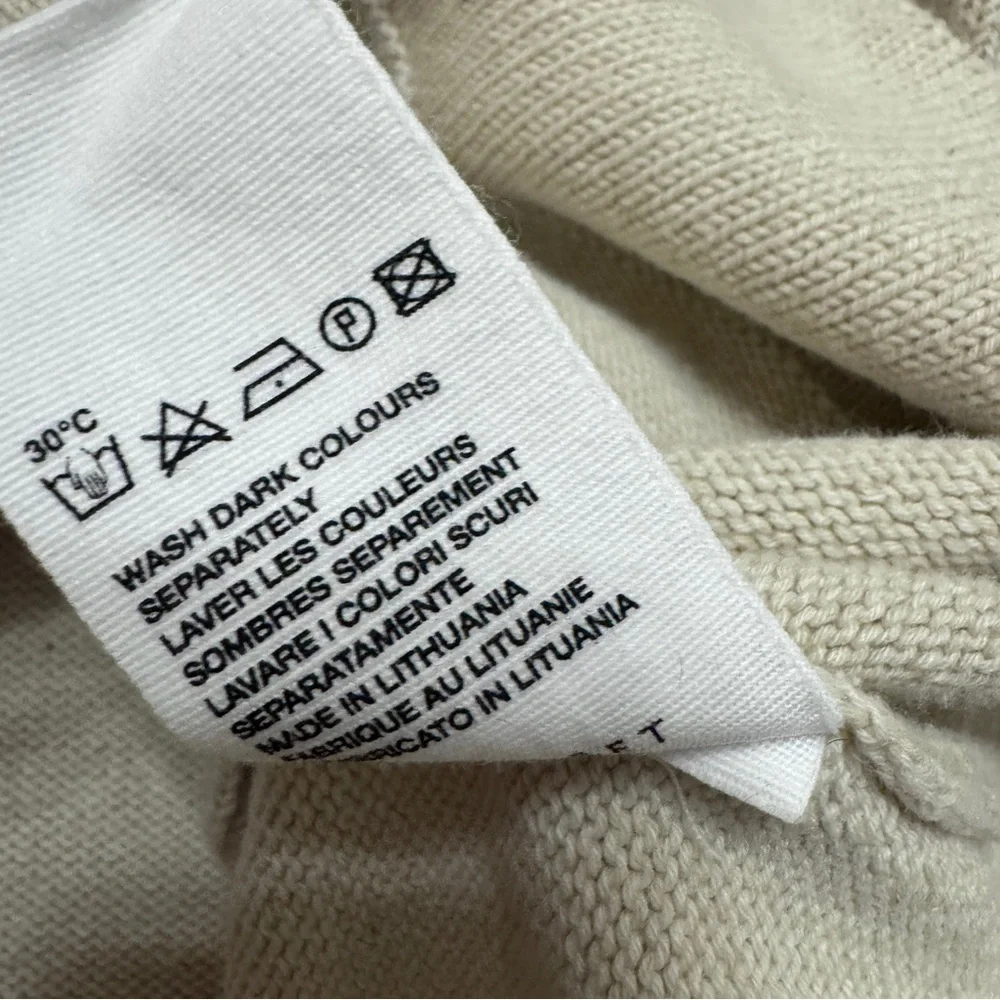 Margaret Howell MHL sz M Womens Sweater Crew Knit Cotton Linen in Natural - Picture 7 of 8